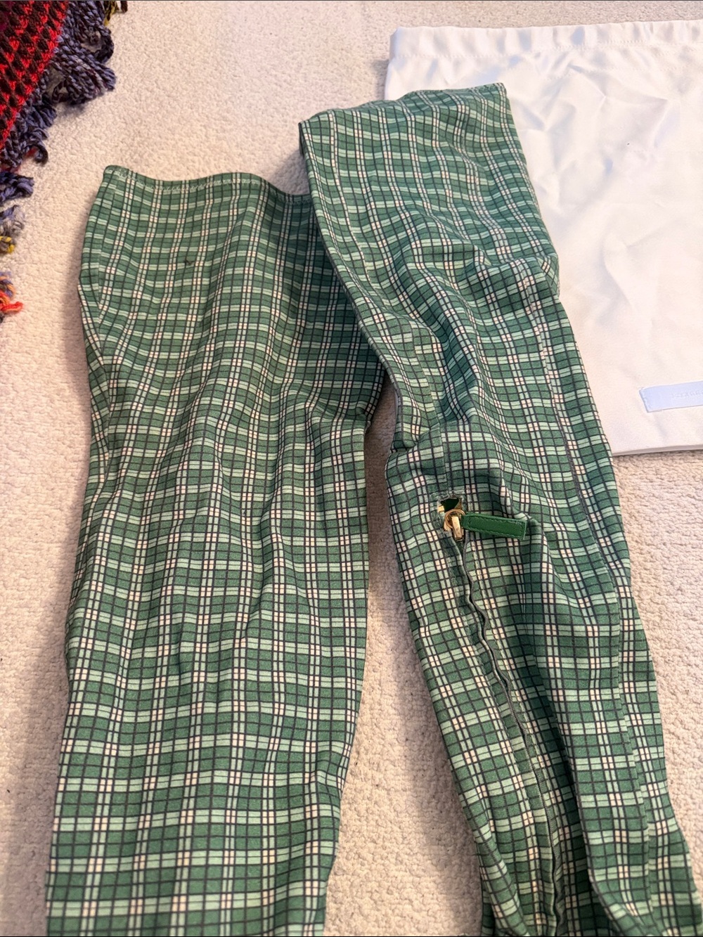 Suzanne Rae Women’s Over the Knee Boots - Green Plaid - Picture 4 of 4
